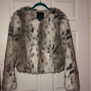Faux fur jacket.